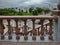 A cityscape of vitebsk, with a stone balustrade