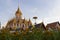 Cityscape Wat Ratchanatdaram Temple the beautiful golden castle or pagoda Bangkok, Thailand