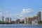 Cityscape of Yekaterinburg, the city pond