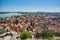 Cityscape of Zemun in Belgrade, capital of Serbia, with Danube rive