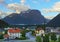 Cityscape of  Ã…ndalsnes at the end of Trollstigen Norway