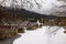 Ciucas lake in winter. Baile Tusnad, Romania.