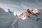 Ciucas mountains in winter, Romanian Carpathians