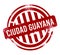 Ciudad Guayana - Red grunge button, stamp