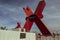 CIUDAD JUAREZ-CHIHUAHUA-MEXICO-JANUARY-2019: Monument to the X in small and large size.