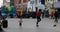 Ciudad Juarez Mexico busy city center street dancer 4K