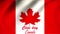 Civic day Canada flag typography