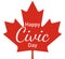 Civic Holiday Canada. Happy civic day. HRed leaf on a white background. Template web banner. Vector