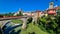 Cividale - Scenic view of bridge Ponte del Diavolo in town of Cividale del Friuli, Udine province