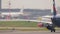 Civil aircraft on the taxiway