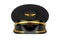 Civil Aviation and Air Transport Airline Pilots Hat or Cap with Gold Aviation Insignia. 3d Rendering