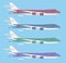 Civil aviation travel passanger air plane vector