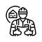 civil engineer worker line icon vector illustration