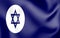 Civil Ensign of Israel. 3D Illustration