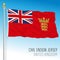 Civil flag of Jersey, United Kingdom, vector illustration