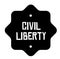 CIVIL LIBERTY stamp on white