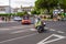 Civil Traffic Guards or Guardia Civil mounted on their motorcycles working for the Safety