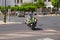 Civil Traffic Guards or Guardia Civil working for the Safety of the Cycling Tour Guardia Civil