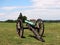 Civil war cannon with house 1