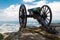 Civil War era cannon atop Lookout Mountain, overlooks Chattanooga Tennessee