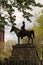 Civil War general Ambrose Burnside on horseback