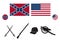Civil War USA attributes vector