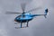 Civilian helicopter at airport. Aviation and aircraft. Commercial and general aviation. Aviation industry. Fly and flying