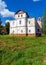 Civilian white stone building of the 17th century in a small tow