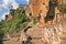 Civita di Bagnoregio, Viterbo, Lazio, Italy: the rock face of th