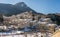 Civitella Alfedena on a sunny winter morning. Abruzzo, Italy.