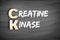 CK - Creatine Kinase acronym, medical concept on blackboard