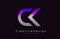 CK Letter Logo Design. Purple Texture Creative Icon Modern Letters Vector Logo.