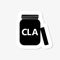 CLA supplement isolated over white background