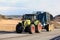 Claas Farm Tractor and Beet Harvester on Road