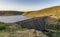 Claerwen Reservoir and dam, in the Elan Valley, mid Wales.