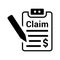 Claims, insurance, money icon. Editable vector logo