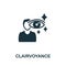 Clairvoyance icon. Monochrome simple element from fortune teller collection. Creative Clairvoyance icon for web design