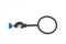 Clamp holder. Laboratory equipment. Ring clamp are used to place separating funnel and glass funnel. In a chemical laboratory