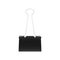 Clamp for paper, black metal binder clip - realistic vector