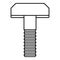 Clamp screw bolt icon, outline style