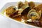 Clams cooked with the spanish recipe clams a la marinera`.`