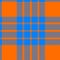 Clan cameron tartan seamless background orange and blue