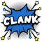 clank Pop art comic speech bubbles book sound effects