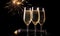 Clanking champagne flutes to celebrate New Year Eve Creating using generative AI