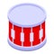Clap drums icon, isometric style