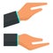 Clap hands icon, flat style