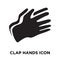 Clap Hands icon vector isolated on white background, logo concept of Clap Hands sign on transparent background, black filled