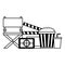 clapboard chair screen film movie