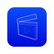 Clapboard icon blue vector