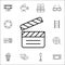 clapboard icon. Cinema icons universal set for web and mobile